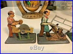 RARE VINTAGE WILESCO Steam Engine Toy Tin Accessory W Germany (4) pics