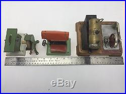 Rare Vtg Toy Steam Engine Lot With Sawmill Table Saw Grinder Wood Shop Germany