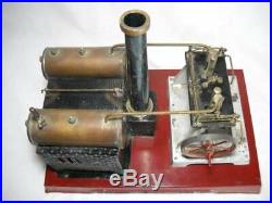 Rare Early Antique Toy Twin Boiler Horizontal Steam Engine Unmarked