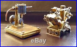 Rare VINTAGE SAITO V4 PR Mini Steam Boat Engine/ ANTIQUE Oscillator Steam Engine