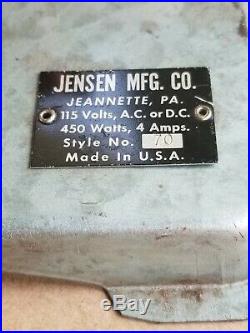 Rare Vintage Jensen MFG. Co. Steam Engine, Model #75, Working, New Plug, V. G. C