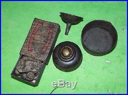 Rare antique bing vertical steam engine & box parts & paperwork collectable toy