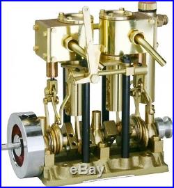 SAITO Steam engine for model ship T2DR (Two-cylinder, Short stroke) New (1000)