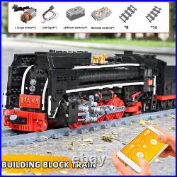 STEAM LOCOMOTIVE TRAIN Model Set Building Blocks DIY RC Toy Christmas Gifts Kids
