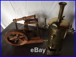 STUNNING LIVE STEAM ENGINE AND BOILER / years 1950 FROM ELMER WEERBURG PLANS