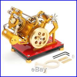 Single Cylinder V1-45 Stirling Engine Steam Power Model Mechanism Novel Toy
