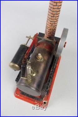Small vintage live steam engine, german pre war tin toy