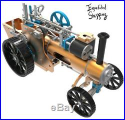 Steam Car Engine Model Metal Assembly Toy Rechargeable Mechanic Toy
