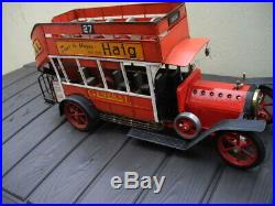 Steam Engine Tin Toy Bus 1920