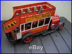 Steam Engine Tin Toy Bus 1920