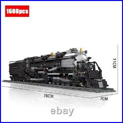 Steam Train Building Blocks Bricks Locomotive Technical Rail Model DIY Toys