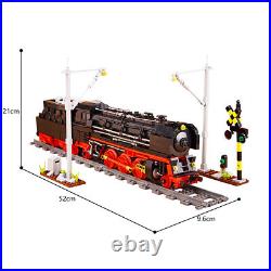 Steam Train Engine Vintage Railway Track Building Blocks Toys Bricks Collection