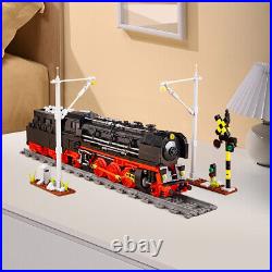 Steam Train Engine Vintage Railway Track Building Blocks Toys Bricks Collection