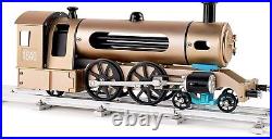 TECHING Steam locomotive engine model Full metal steam locomotive with path Supp
