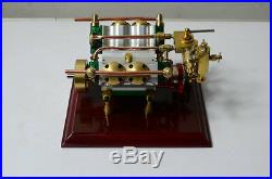 The V4-cylinder steam engine (with Steam boiler feed pump)