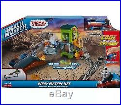 Thomas & Friends Trackmaster Fiery Rescue Track Set Real Steam Engine Brand New