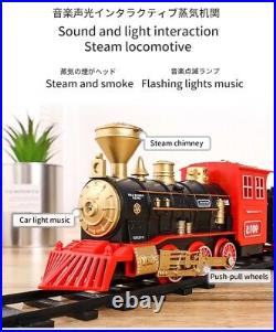 Train Electric Christmas Toy Set Railway Track Steam & Diecast Locomotive Engine