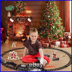 Train Set for Boys Remote Control Train Toys WithSteam Locomotive, Cargo Cars &