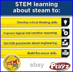 Train Steam Engine Model Kit to Build for Kids with Real Steam, STEM Science Ki