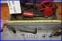 Two (2) Vintage Steam Engines Original Plant 14-1/2 by 12-1/2 Base Antique Old