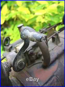 Unusual Antique 1860s Handmade American Overtype Tin & Brass Live Steam Engine