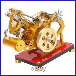 V1-45 Stirling Engine Heat Steam Power Model withSOHC Motor Device Science Toy