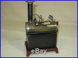 VINTAGE 1930's WEEDEN UNCOMMON HORIZONTAL LIVE STEAM ENGINE with WHISTLE MINT