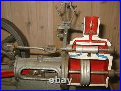 VINTAGE ANTIQUE TOY LARGE & heavy MODEL of a STEAM ENGINE motor