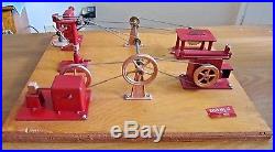 Vintage Jensen Mfg Steam Engine #100 Tool Box Work Shop Metal Tin Toy Accessory
