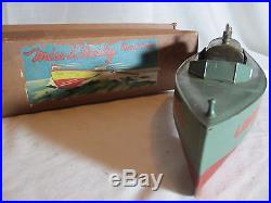 VINTAGE MISS LIBERTY SPEED BOAT TOY PRE WAR JAPAN CK TOYS LIVE STEAM ENGINE BOX