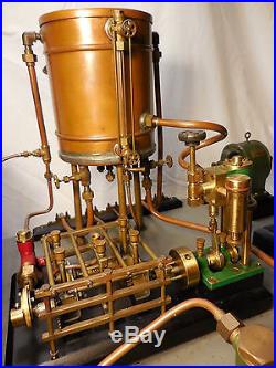 Vintage Stuart Live Steam Engine Plant Toy, Old Electric Motor, Distillery