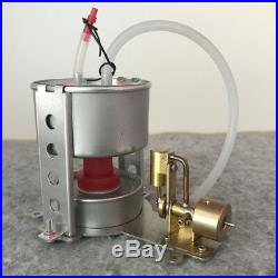 Vertical Cylinder Steam Engine Model Toy with Boiler Micro Marine Boat Car Motor