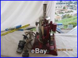 Vintage 1920s EMPIRE Metal Ware Corp Vertical Toy Electric Steam Engine B31