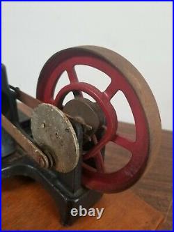 Vintage Antique Cast Iron Toy Vacuum Rotor Steam Engine Fire Licker Eater