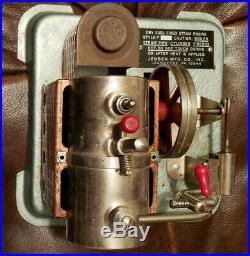 Vintage Antique Jensen Dry Fuel Fired Steam Engine Boiler Style 60 Tin Toy