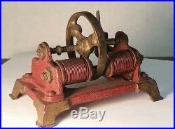 Vintage Antique Toy Steam Engine Cast Iron Generator Motor