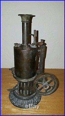 Vintage Antique Toy Steam Engine Vertical Upright