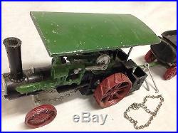 Vintage Case Steam engine tractor & water wagon by Irwin's Model Shop, aluminium