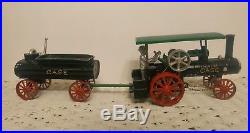 Vintage Case steam engine tractor with water wagon toy irvins