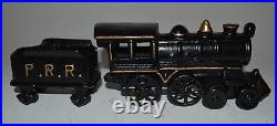 Vintage Cast Iron Pennsylvania'44' 5 Piece Train Steam Engine Set Pullman Cars