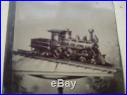 Vintage Child's Toy Steam Engine Tintype Photograph