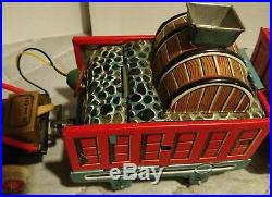 Vintage Cragstan Toy Battery OPP. Steam Engine Train, Tender, and car Tin Litho