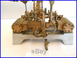 Vintage Double Twin Cylinder Large Model Live Steam Engine