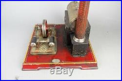 Vintage FALK double cylinder live steam engine, prewar tin toy