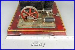 Vintage FALK double cylinder live steam engine, prewar tin toy