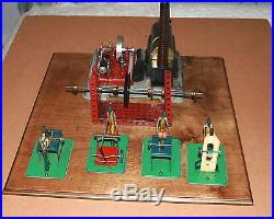 Vintage Fleischmann Toy Steam Engine, #125/2 Plus 4 Working Accessories