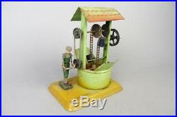 Vintage Fleischmann live steam engine accesory, pumping station, tin toy #1
