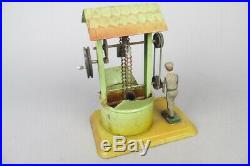Vintage Fleischmann live steam engine accesory, pumping station, tin toy #1