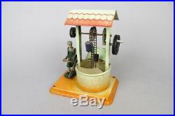 Vintage Fleischmann live steam engine accesory, pumping station, tin toy #2