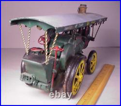 Vintage Folk Art Tom Varley Steam Engine Tractor toy metal handmade 116 Museum